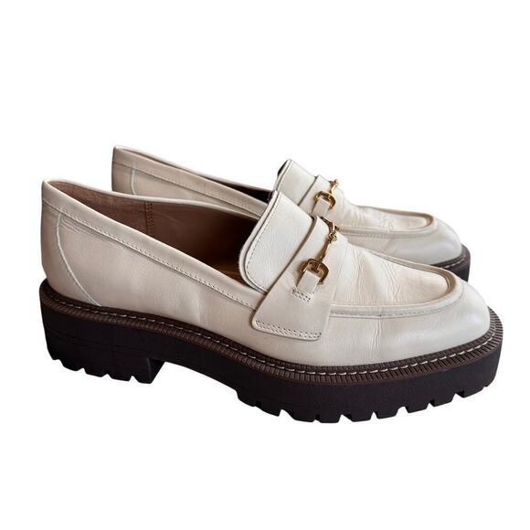 Sam Edelman LAURS LUG SOLE LOAFER Size 10 Ivory Academia Preppy - Picture 3 of 8